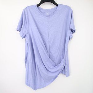 Nine West Light Purple Asymmetrical Wrap Style T-Shirt New Without Tags Size XXL